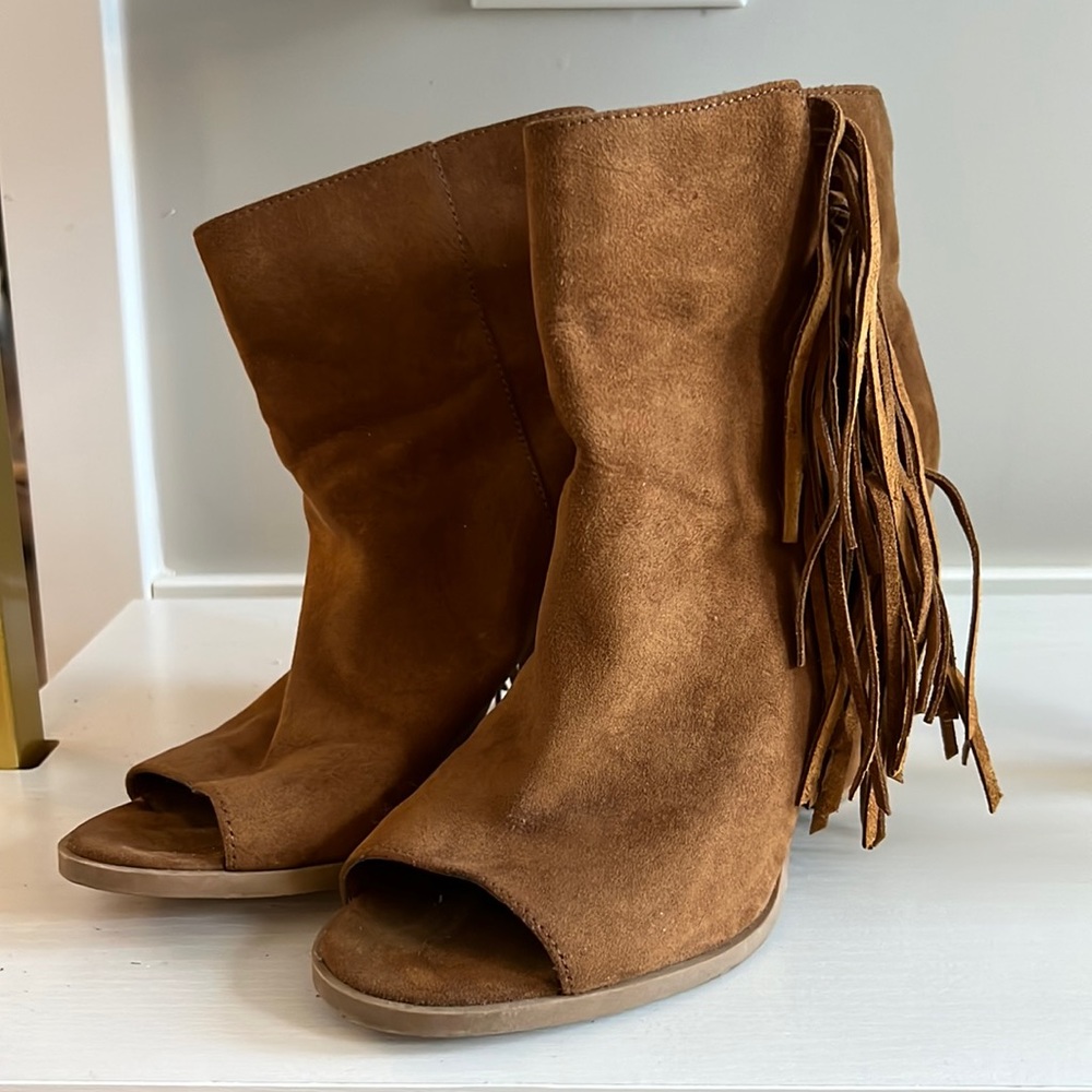 Fringe booties